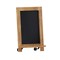 Canterbury 9.5" x 14" Torched Wood Tabletop Magnetic Chalkboard Sign with Metal Scrolled Legs, Hanging Wall Chalkboard, Countertop Memo Board